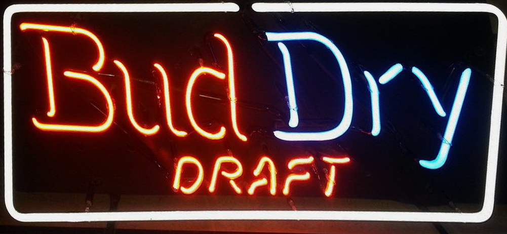 Bud Dry Draft Neon Sign